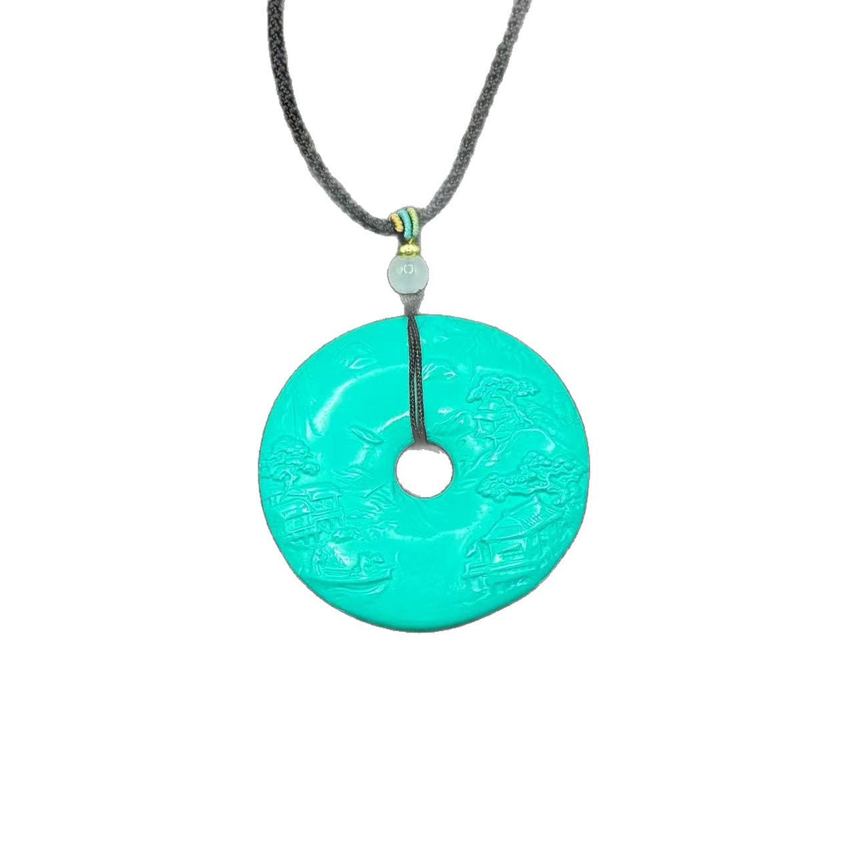 Broadcast Turquoise Magnesite Sculpture Buddha Crafts Ethnic Pendant