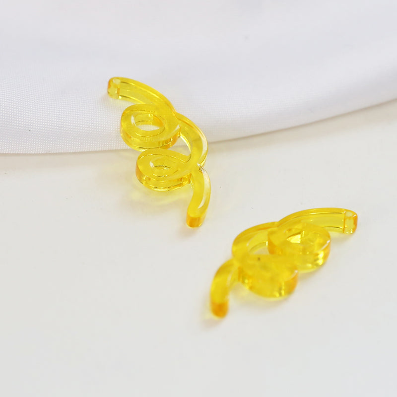 Illustration Line Tulip Flower Leaf Acrylic Handmade Earrings