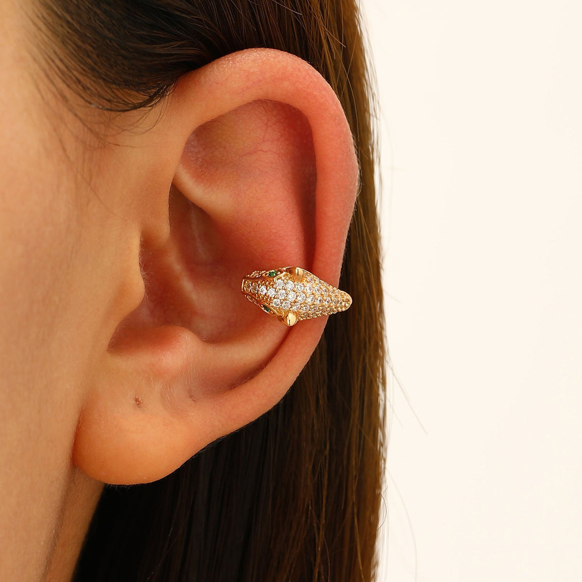 Women's Hop Leopard Head Copper Inlaid Zircon Jewelry Set