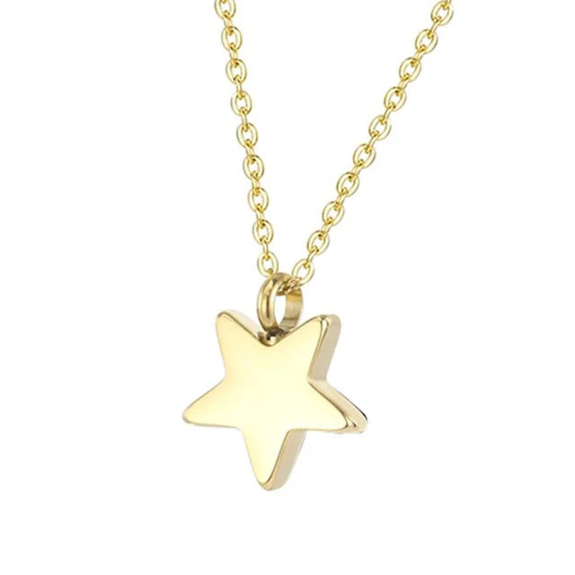 Five-pointed Star Shaped Can Open Cremains Pendant