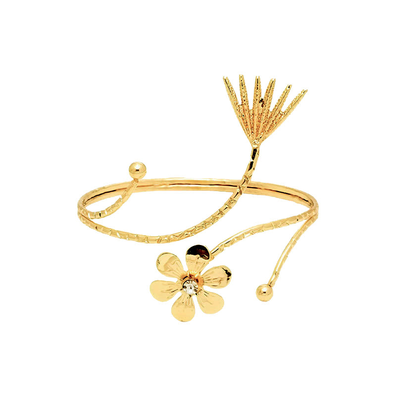 Fashion Butterfly Exaggerated Metal Flower Armband Bracelets