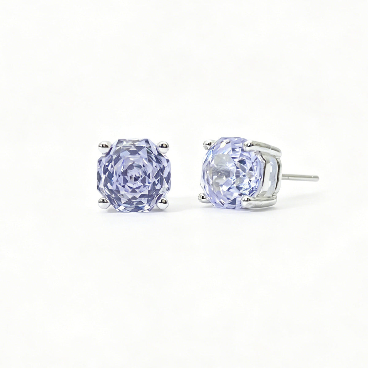 Women's French Entry Lux Platinum Zircon Three-piece High Color Retention Niche Earrings