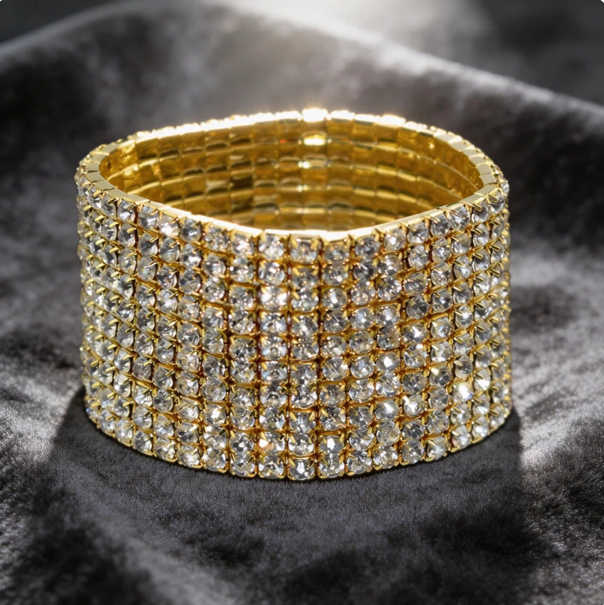 Fashion Bridal Zircon Shiny Rhinestone Wedding Formal Bracelets