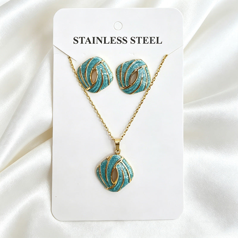 Stainless Steel Enamel Titanium Fashion Personality Necklaces