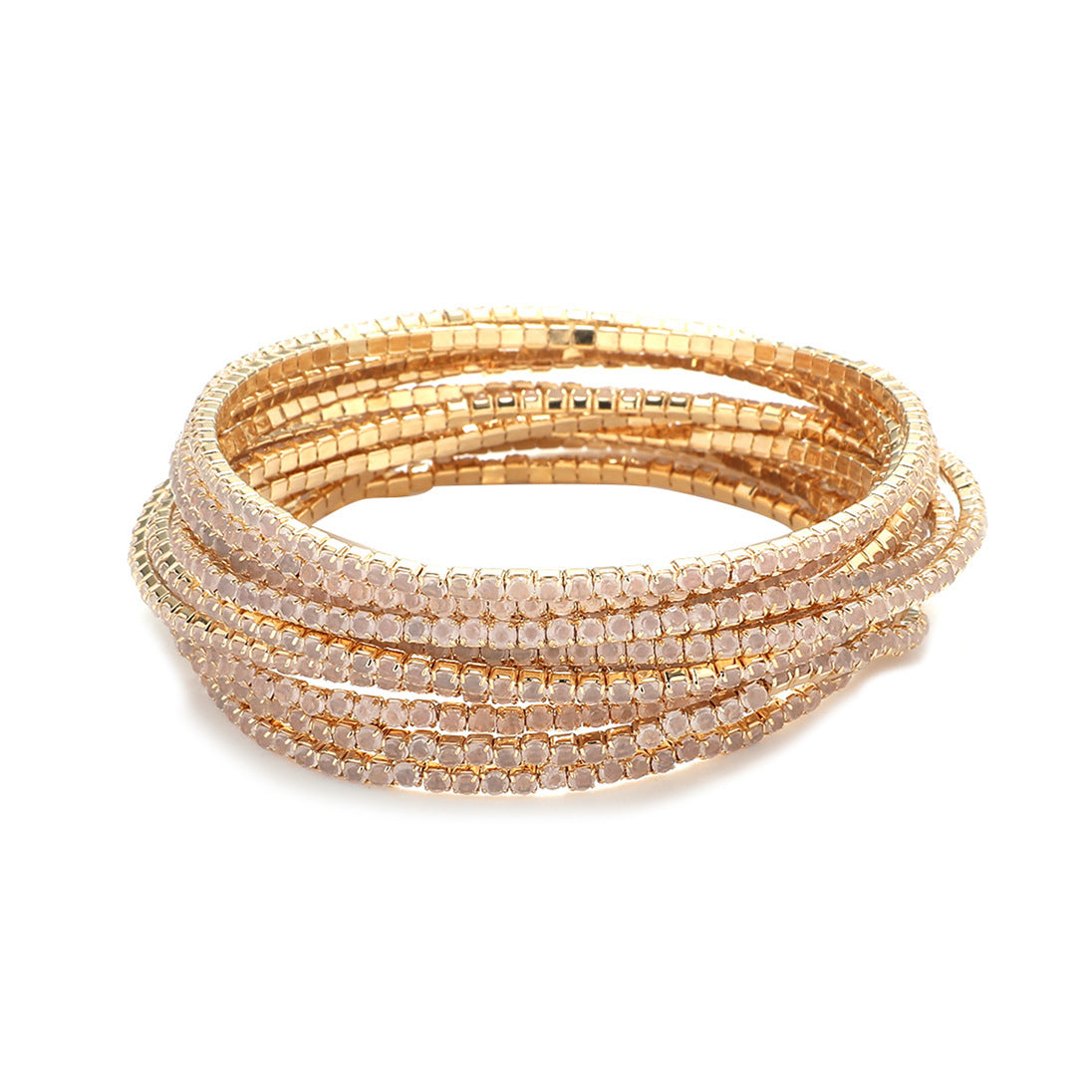 Rhinestone Stretch Bridal Korean Single Row Bracelet