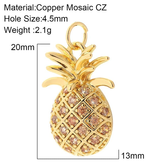 Cherry Bee Copper Animal Plant Golden Pendant