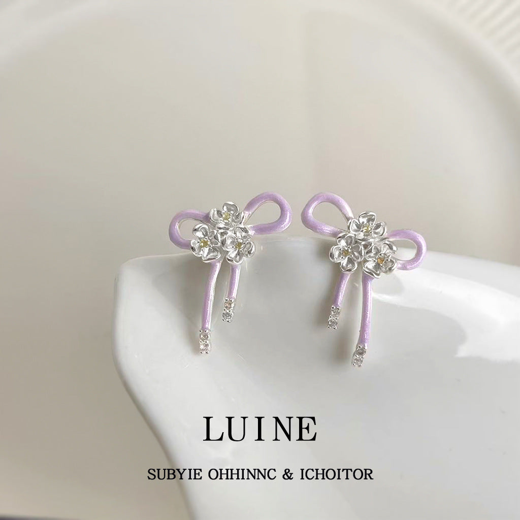 Enamel Drip Glazed Fashion Sweet High-grade Light Earrings