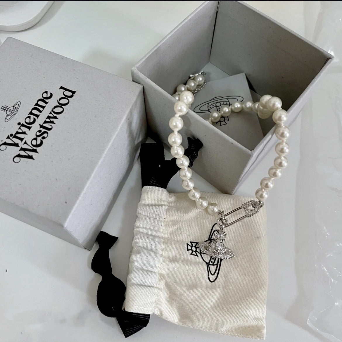 Women's Pearl For Clip Handmade Bead String Jewelry Hot Niche Necklaces