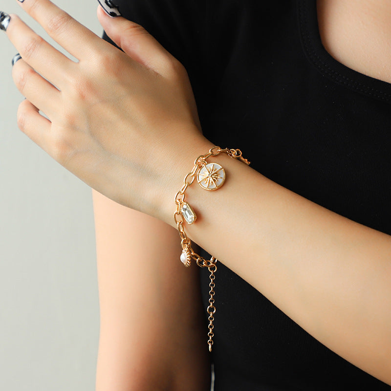 Bohemian Style Simple Graceful Imitation Pearl Suit Jewelry Set