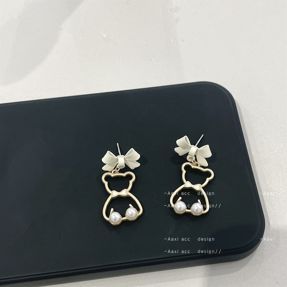 Cute Bear Ear Summer Female Daily Earrings