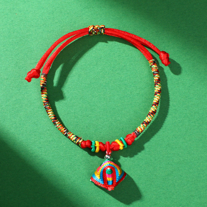 Dragon Boat Festival Colorful Rope Carrying Strap Handmade Braided Adult Bracelet