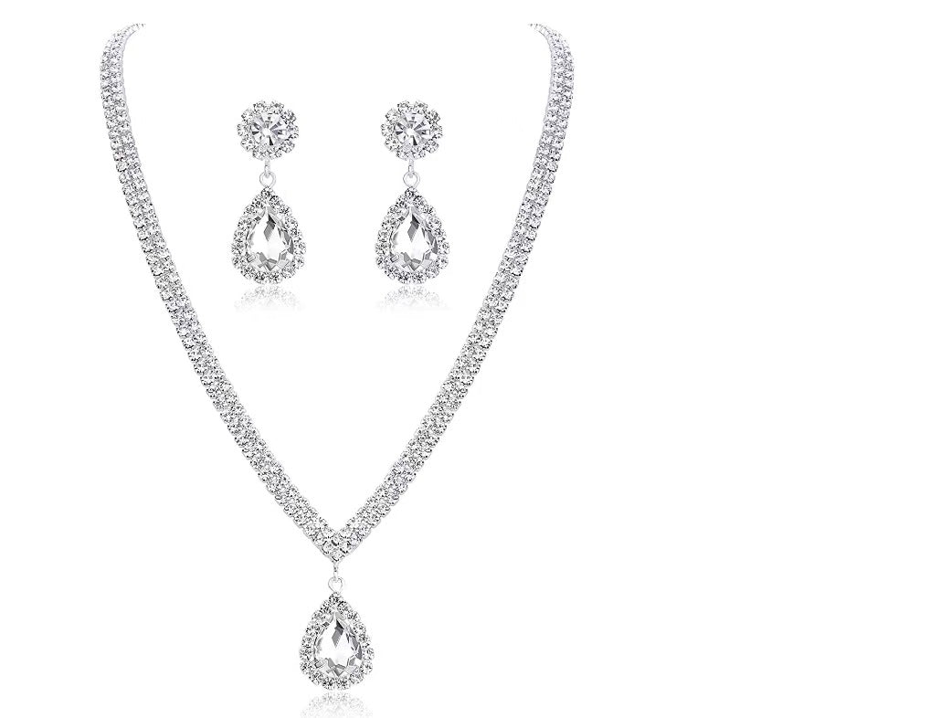 Bridal Water Drop Of Rhinestone Three-piece Bracelets