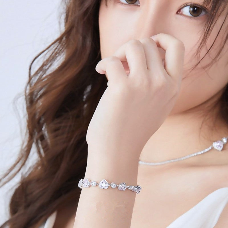 Pink Diamond Female Light Luxury Minority Bracelets