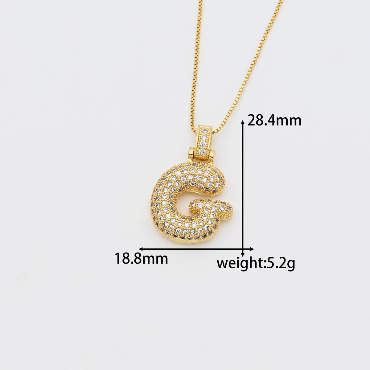 Micro Inlay Hip Hop Letters English Pendant