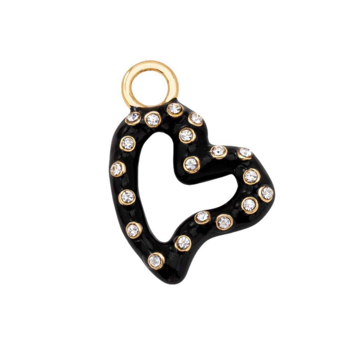Cartoon Series Small Fruit Dripping Oil Painted Color Gold Pendant