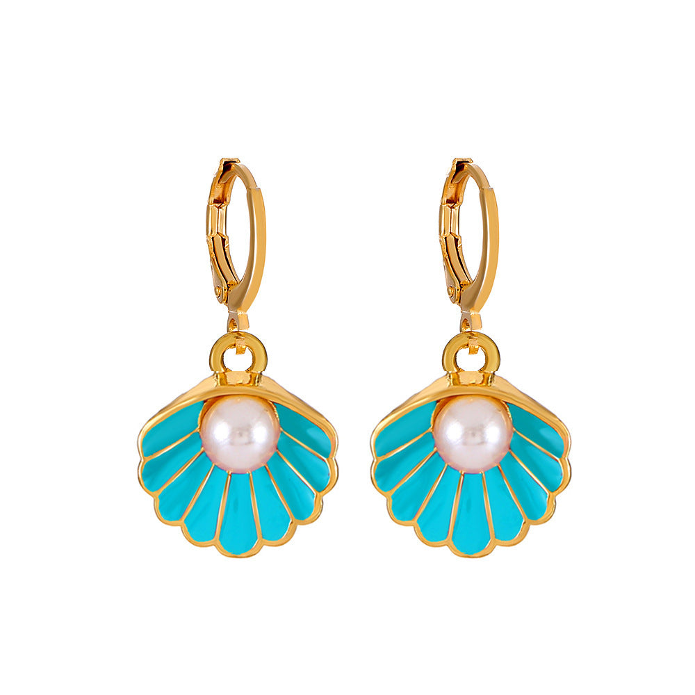 Shell Of Affordable Luxury Fashion Temperament Color Clavicle Chain Jewelry Set