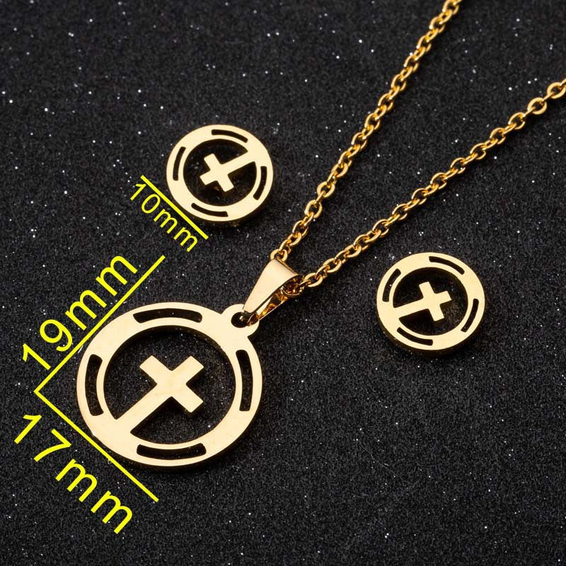 Rabbit Paper Crane Vintage Gold Plating Jewelry Set
