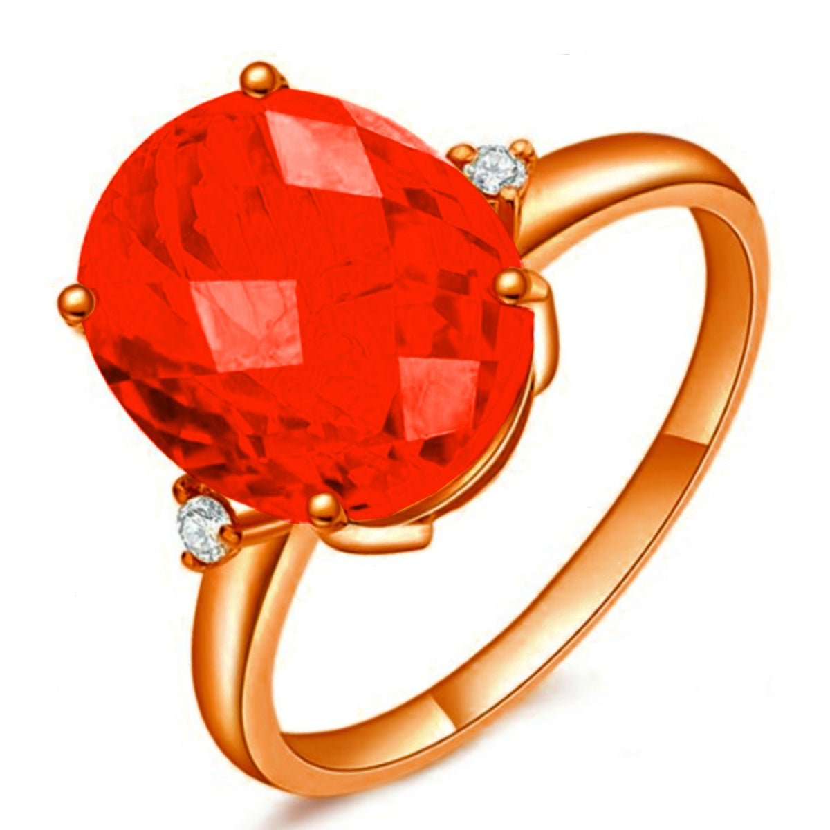 Live Ruby Eardrops Luxury Red Diamond Jewelry Set