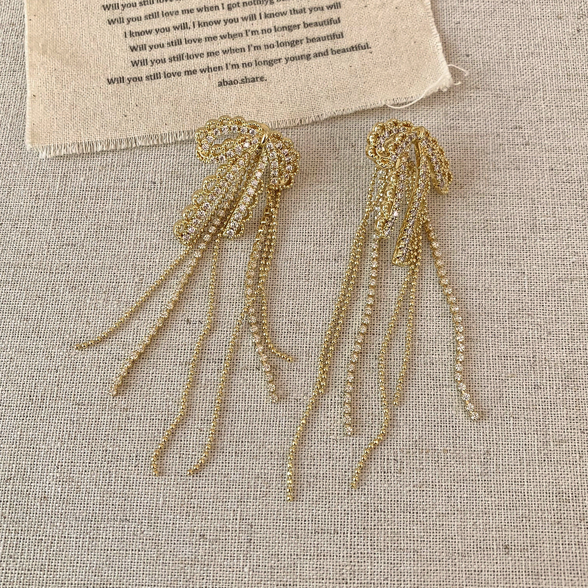 Tassel Two-way High Sense Sweet Grace Cool Style Light Stud Earrings