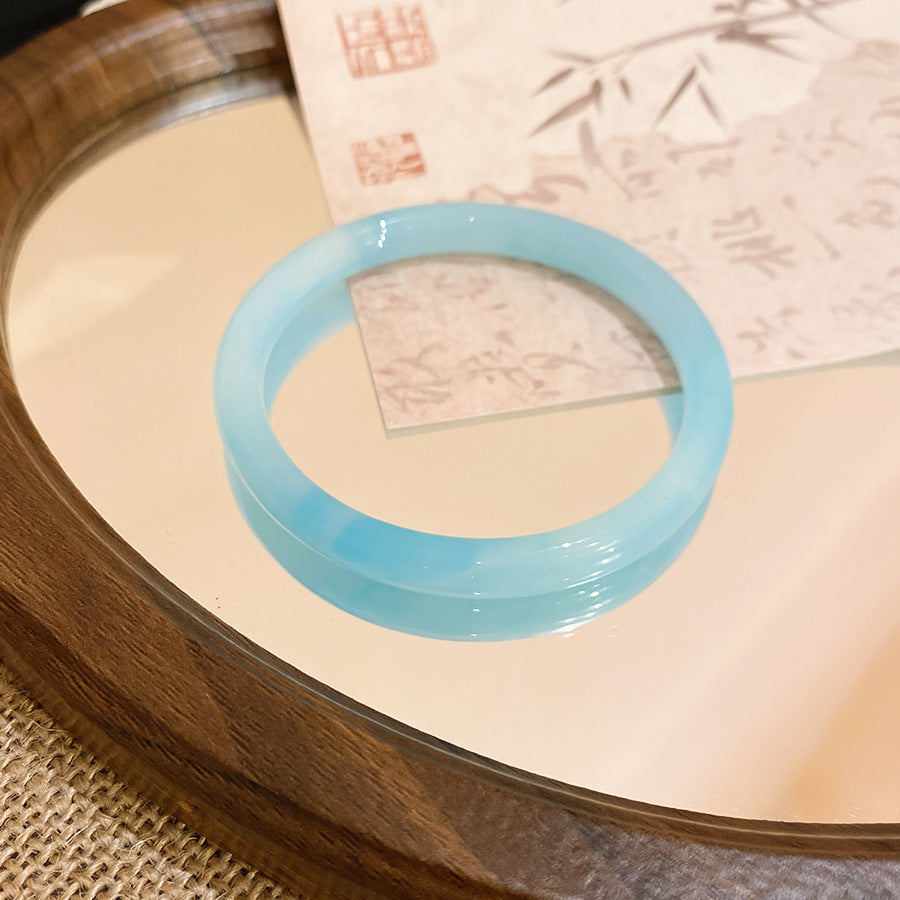 Women's Style Light Luxury Round Chalcedony Blooming Simple Exquisite Fashionable High-grade Bracelets