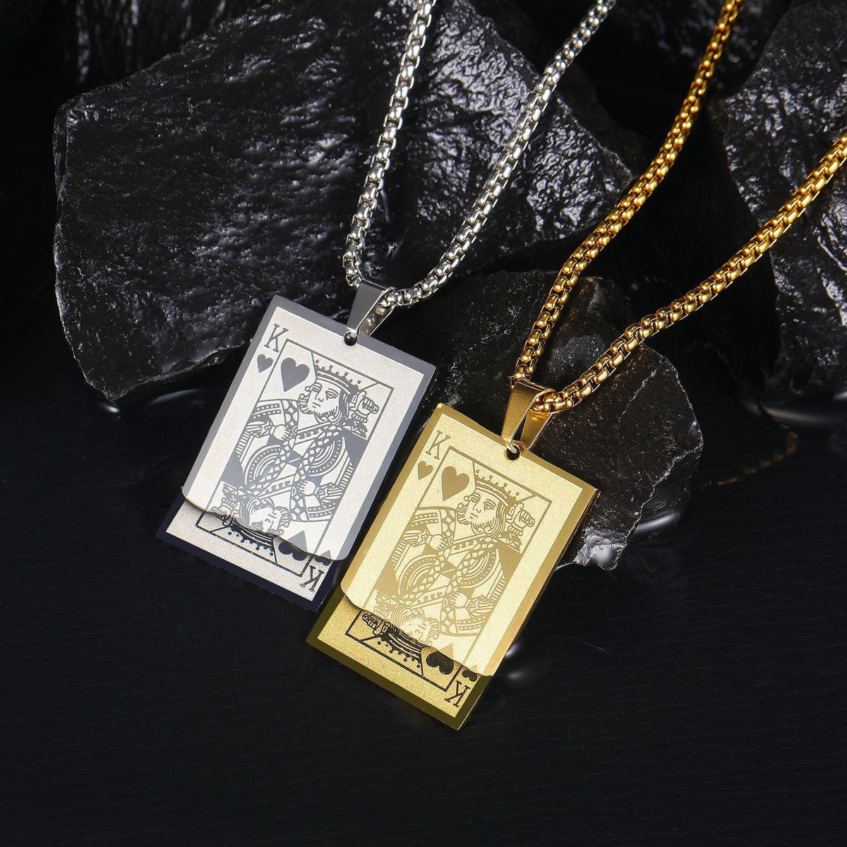 Men's Classic Poker Stainless Steel Item Fashion Pendant