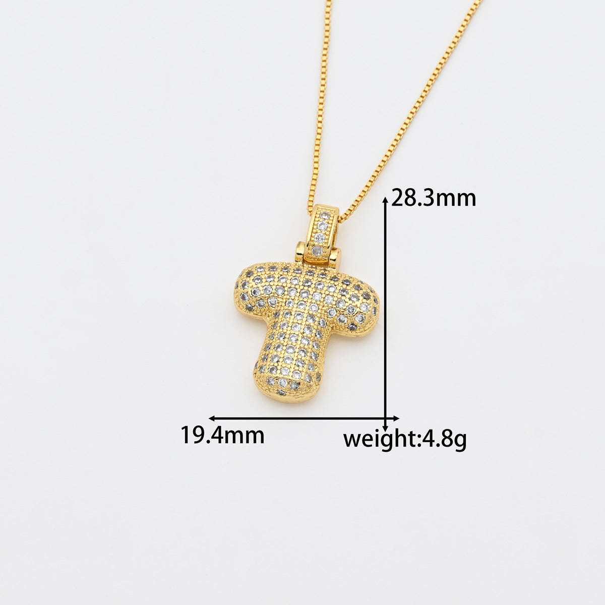 Micro Inlay Hip Hop Letters English Pendant
