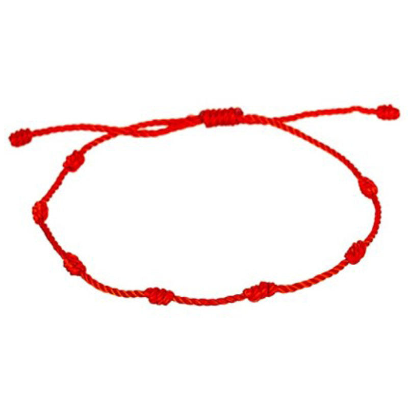 Hand-woven Seven Red Rope Hand Strap Bracelets