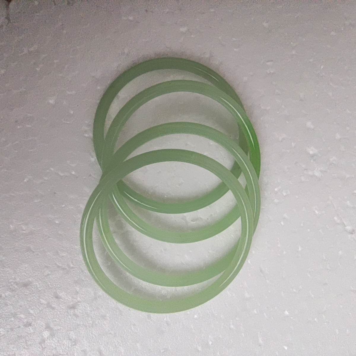 Diameter Glass Imitation Jade Antique Traditional Han Rings