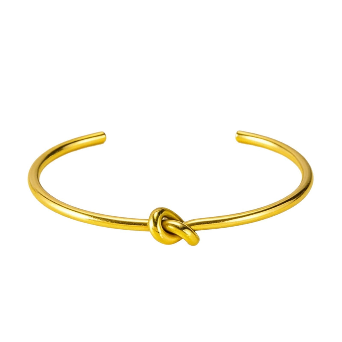 Women's Knot Open-ended Light Luxury Minority Design Adjustable Titanium Steel No Bracelet