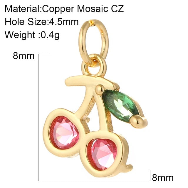 Cherry Bee Copper Animal Plant Golden Pendant