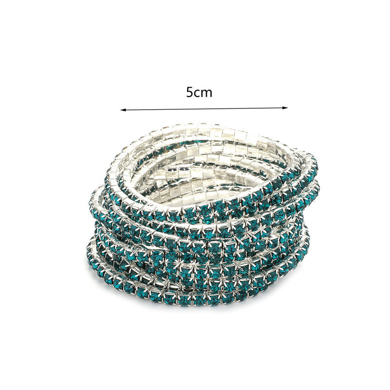 Rhinestone Stretch Bridal Korean Single Row Bracelet