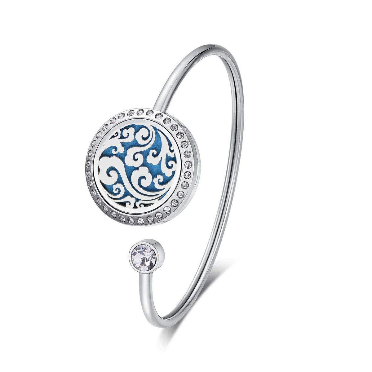 Diamond Essential Oil Titanium Steel Stainless Spring Hose Open Fragrance Bracelets