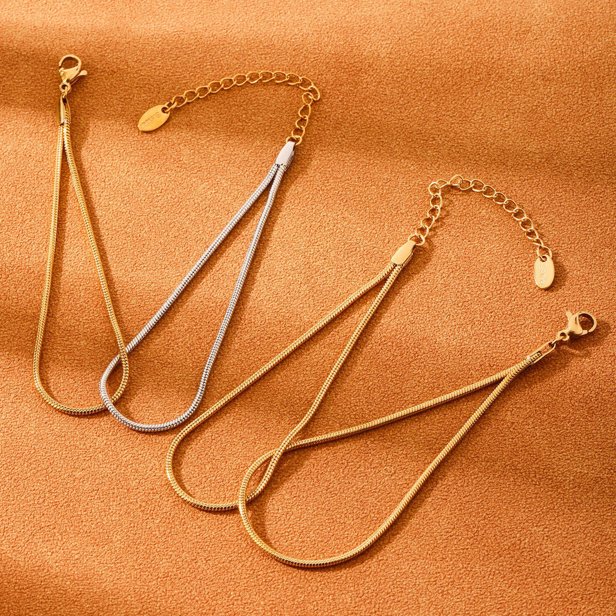 Steel Knotted Simple Personalized Clavicle Chain Bracelet