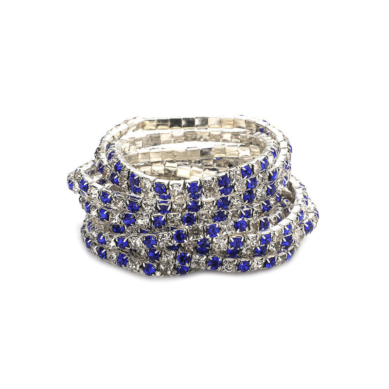 Rhinestone Stretch Bridal Korean Single Row Bracelet