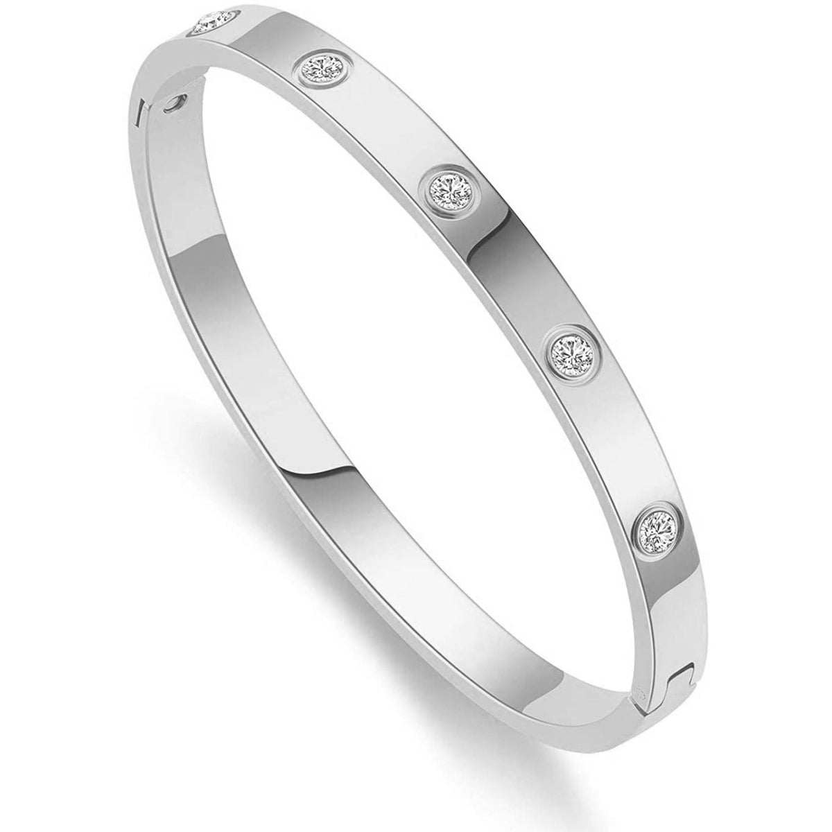 Card Ten Diamond Buckle Titanium Steel Fashion Bracelet