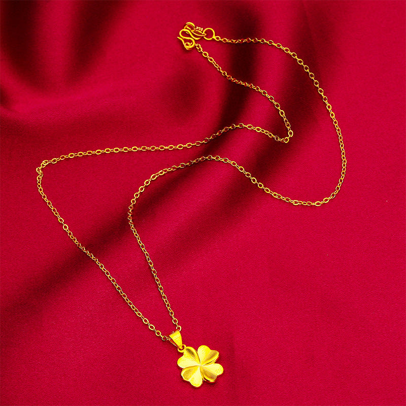 Women's Leaf Vietnam Placer Gold Frosted Fashion Pendants