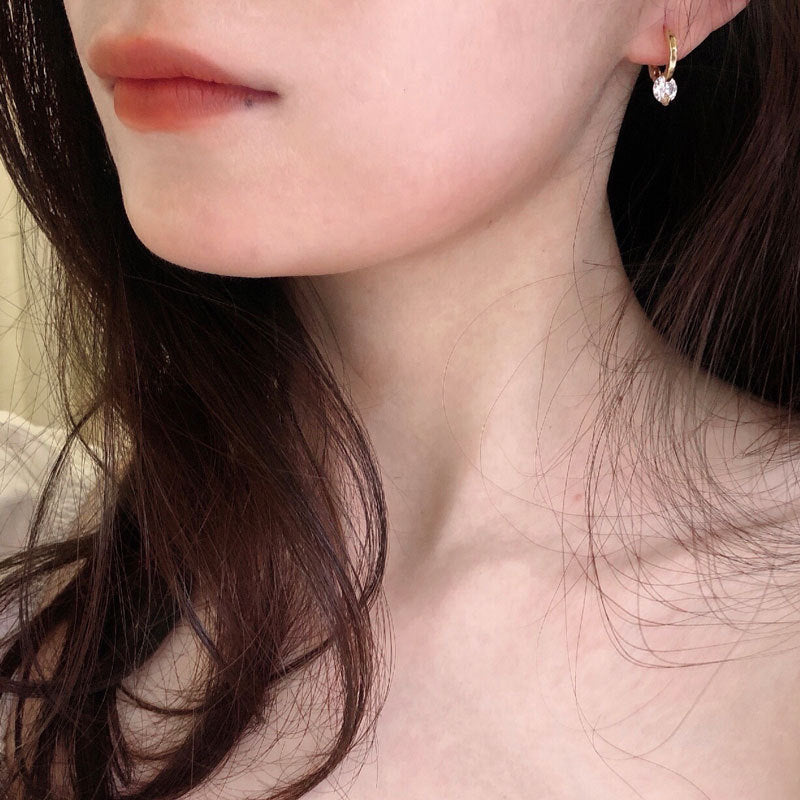 Women's Sterling Sier Delicate Trendy Simple Fashion Personality Cold Stud Earrings