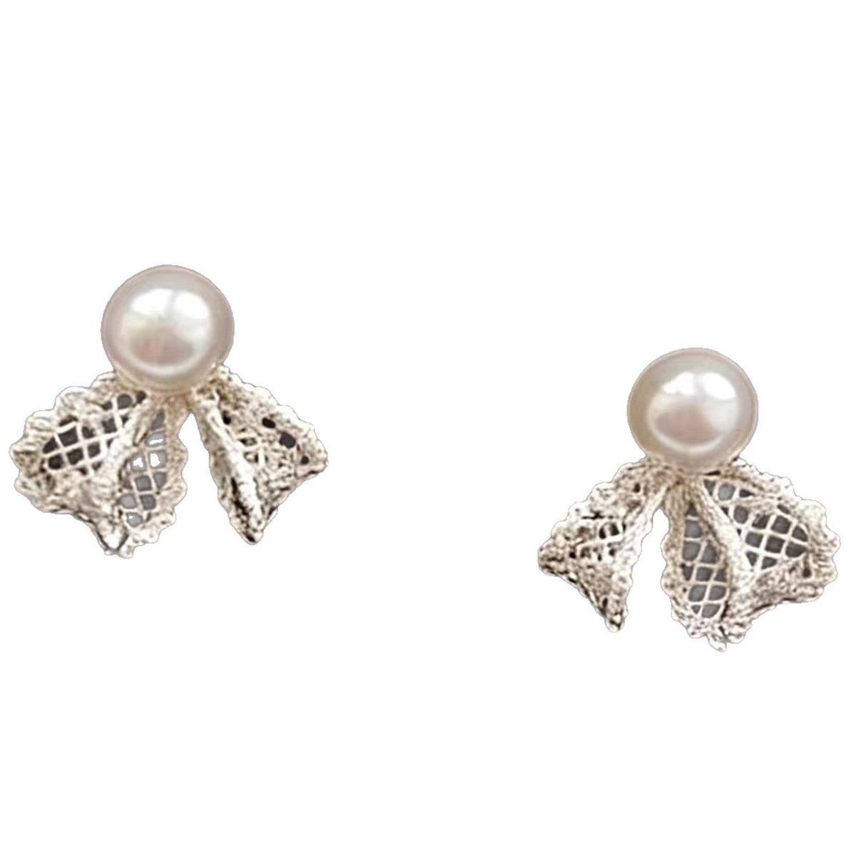 Gentle Lace Pearl Bow Niche Exquisite Fairy Style Light Earrings