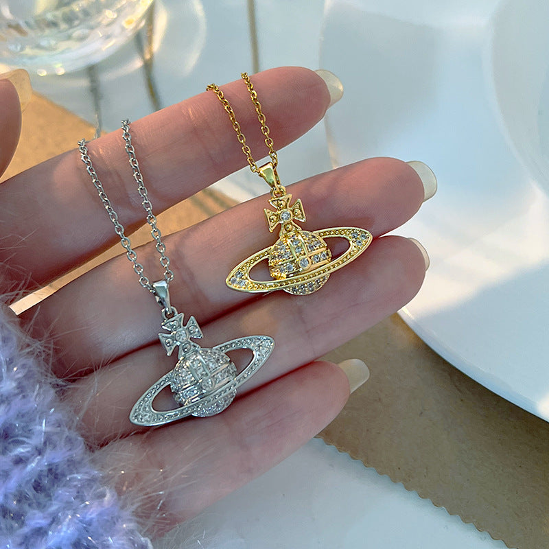 Steel The Queen Mother Of West Classic Saturn Necklaces