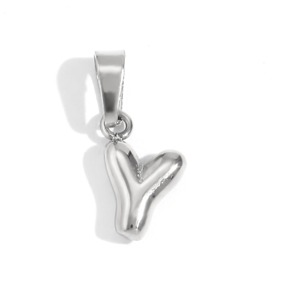 Bubble English Stainless Steel Gold Plated Pendant