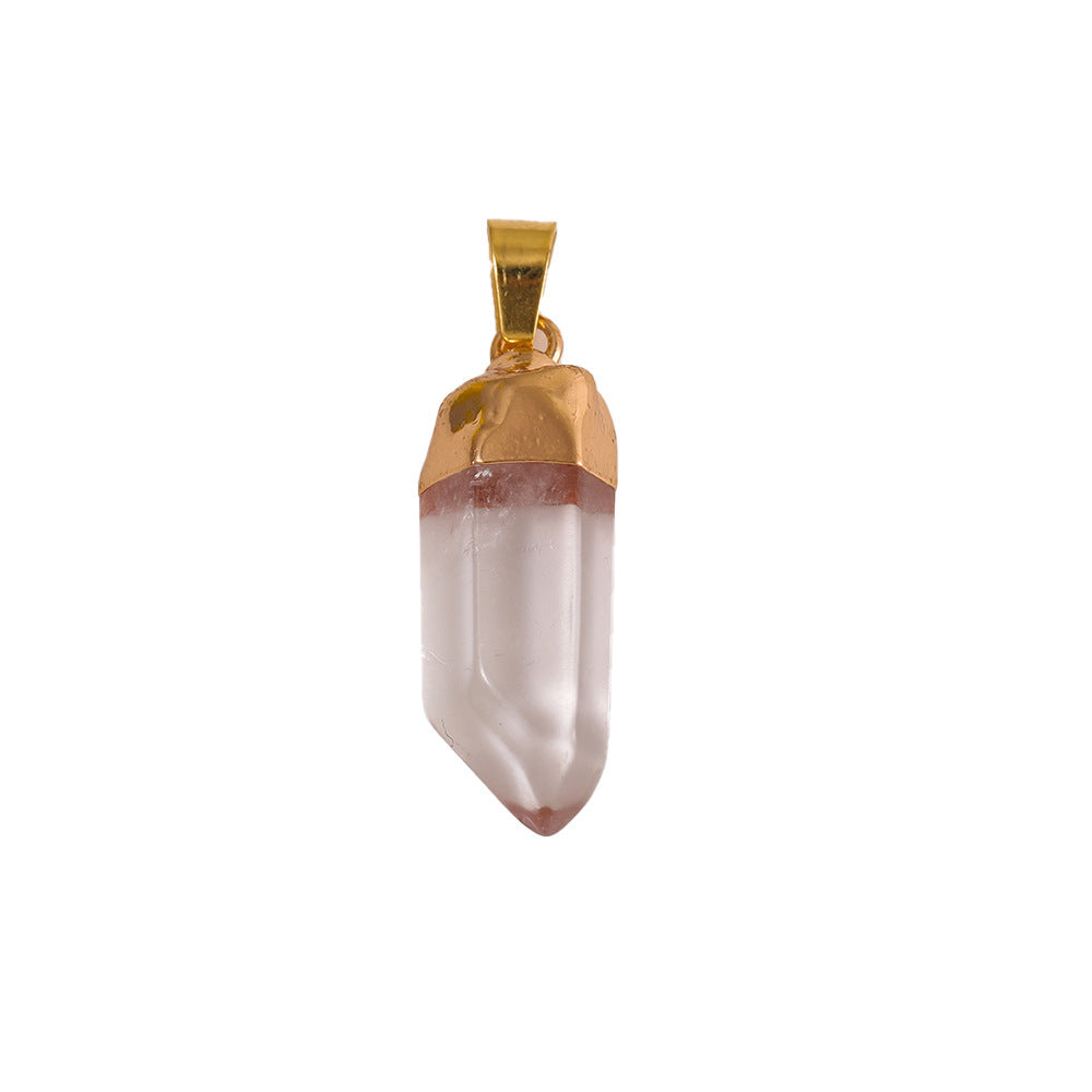 Natural Transparent Crystal Cluster Irregular Rough Stone Tower Sweet Cool Pendant