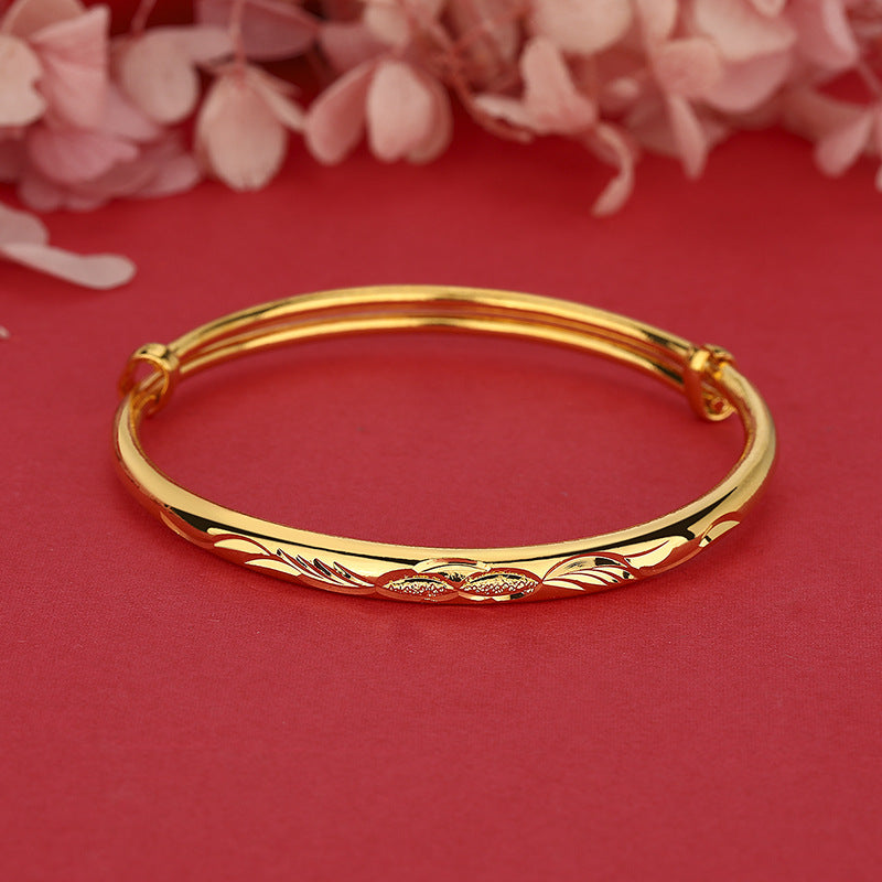 Women's Angel Glossy Round Stem Boutique Thickened Free Gift Bracelet
