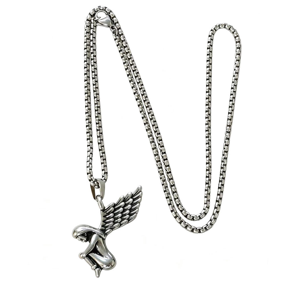 Men's Stainless Steel Wings U-shaped Hip Hop Pendant