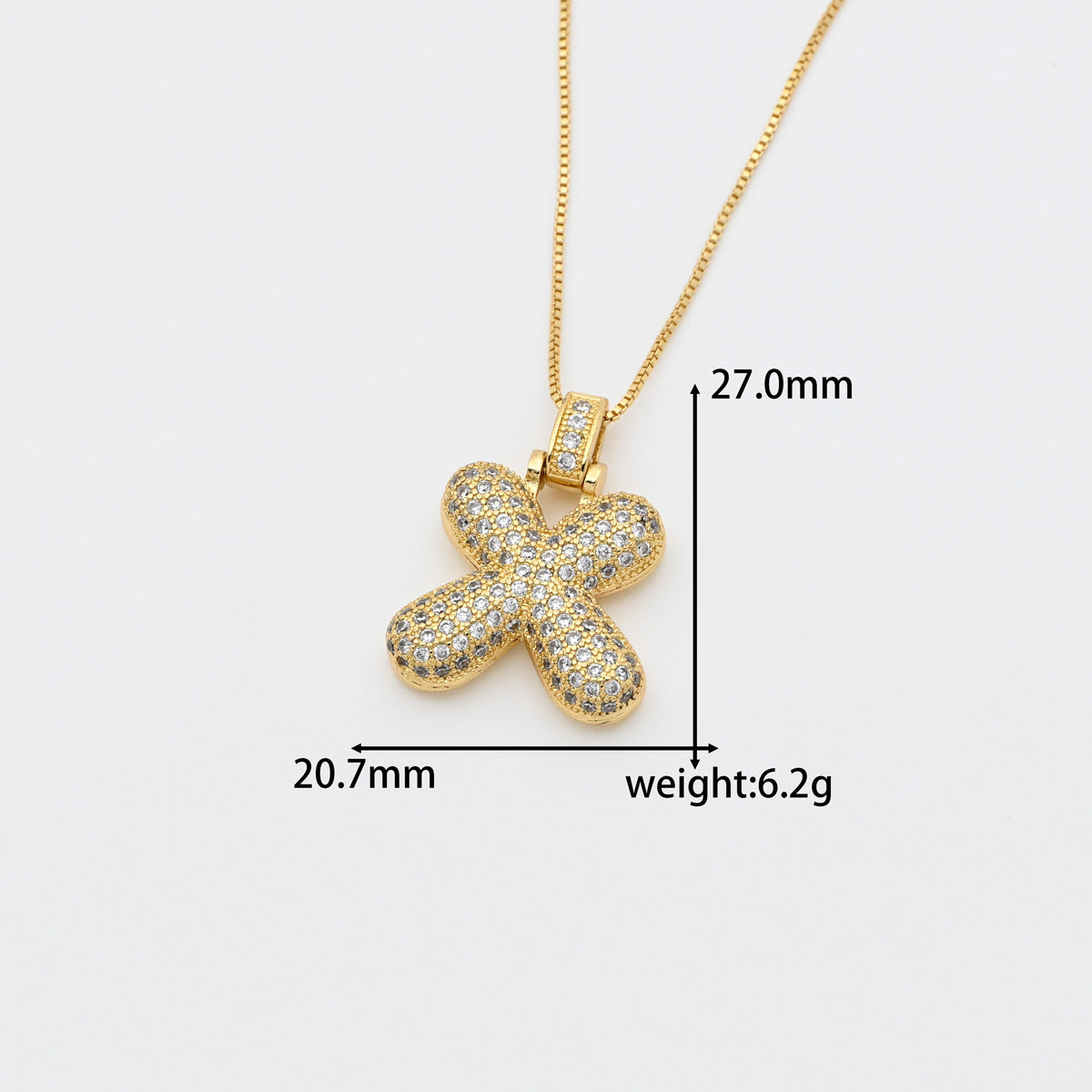 Micro Inlay Hip Hop Letters English Pendant