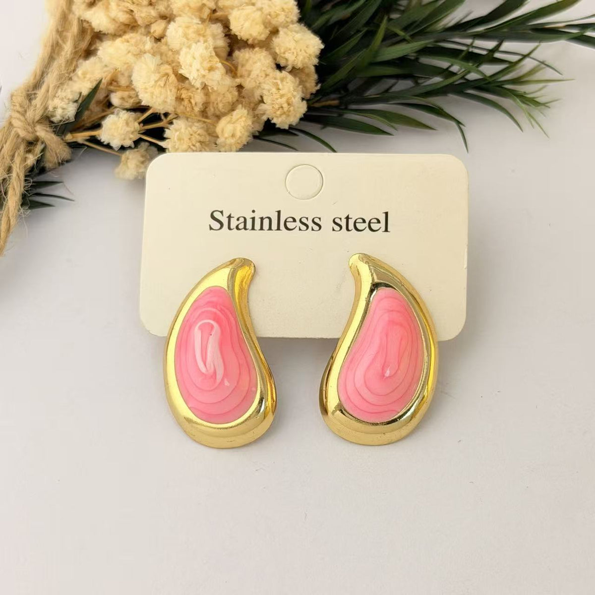 Clover Minimalist Drop-shaped Stainless Steel Light Luxury High Earrings