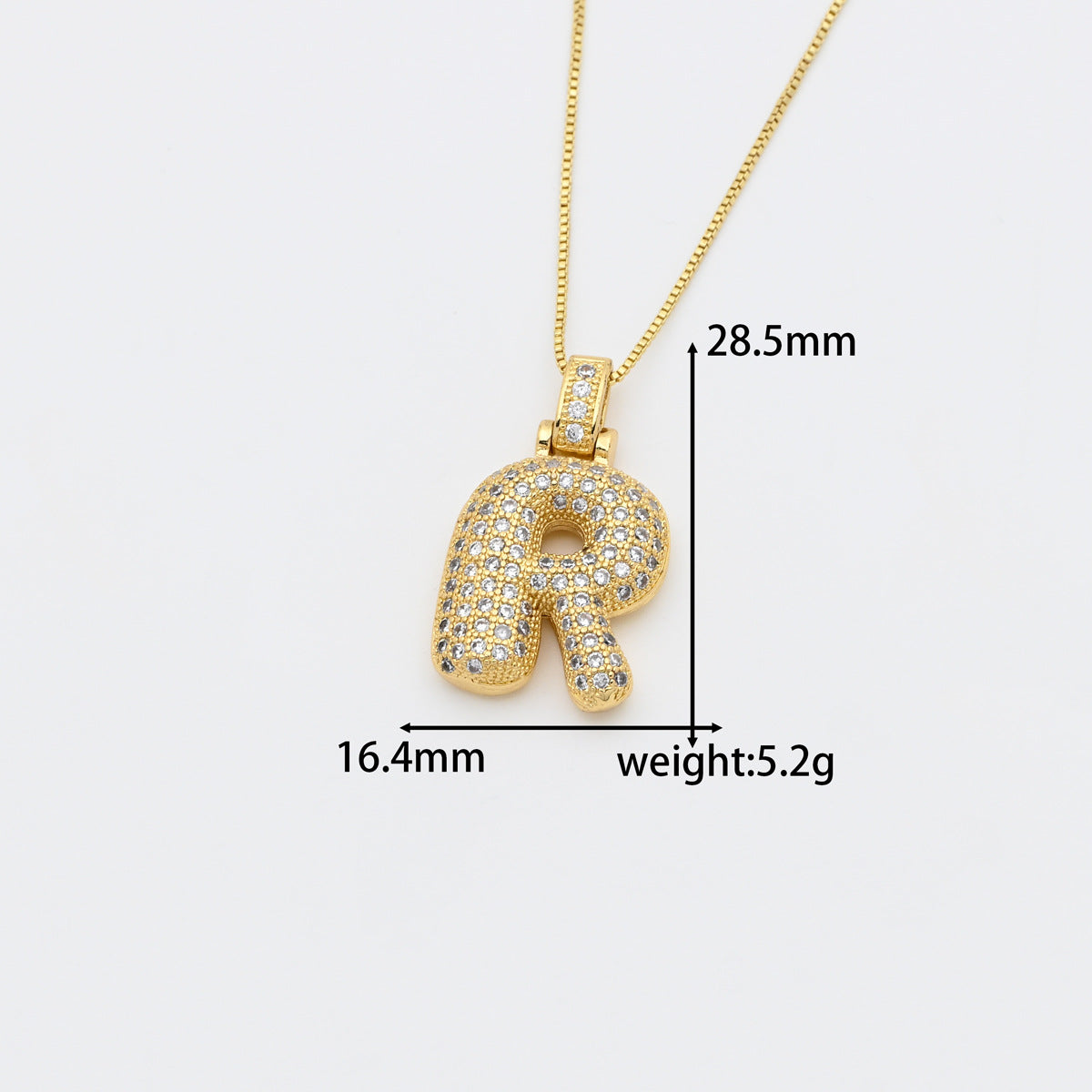 Micro Inlay Hip Hop Letters English Pendant