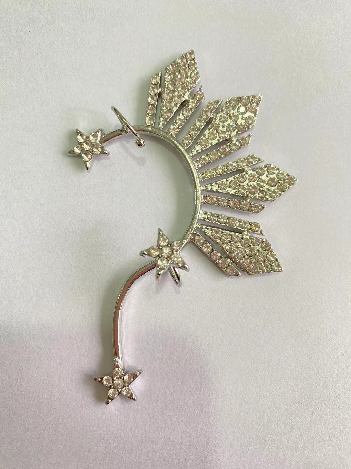 Grandeur Personality Creative Diamond Golden Five-pointed Ear Clip