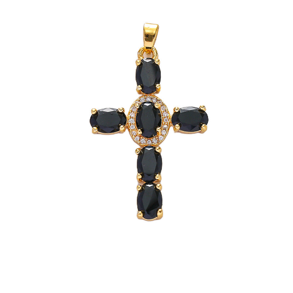 Retaining Micro Inlaid Zircon Clavicle Chain Pendants