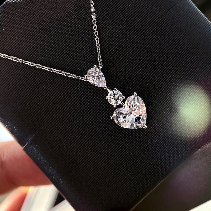 Women's Imitation Imported Moissanite Eardrops Plated High Carbon Jewelry Set