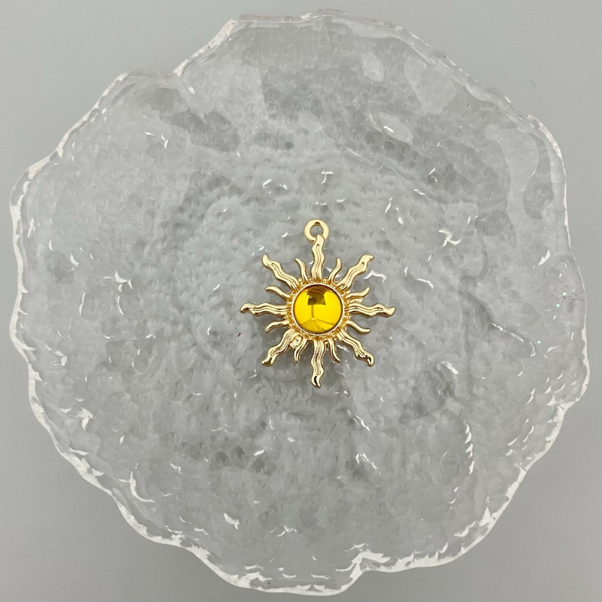 Alloy Baroque Water Transparent Series Gem Sunflower Necklaces